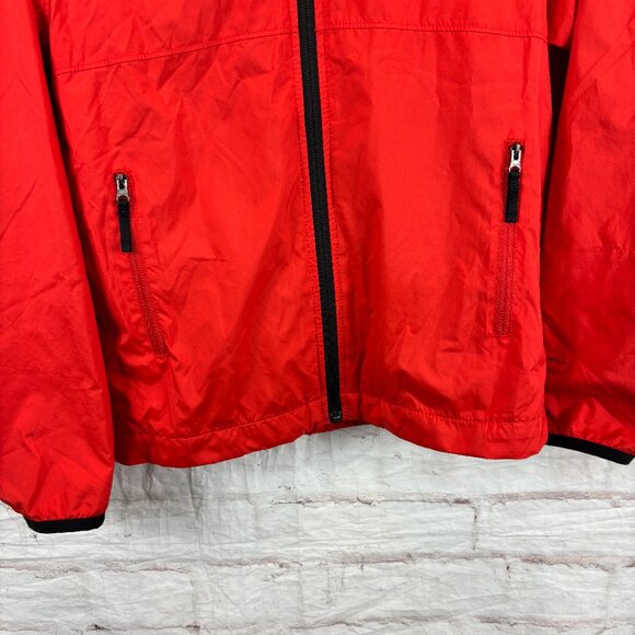 The North Face Boys 7 / 8 Red Full Zip Hooded Windbreaker Rain Jacket - Picture 5 of 8